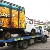 Газель установлена на платформу эвакуатора